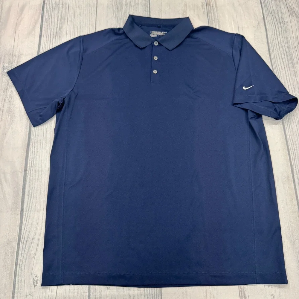 Nike Golf Tour Performance Polo Shirt 2xL Blue Mens